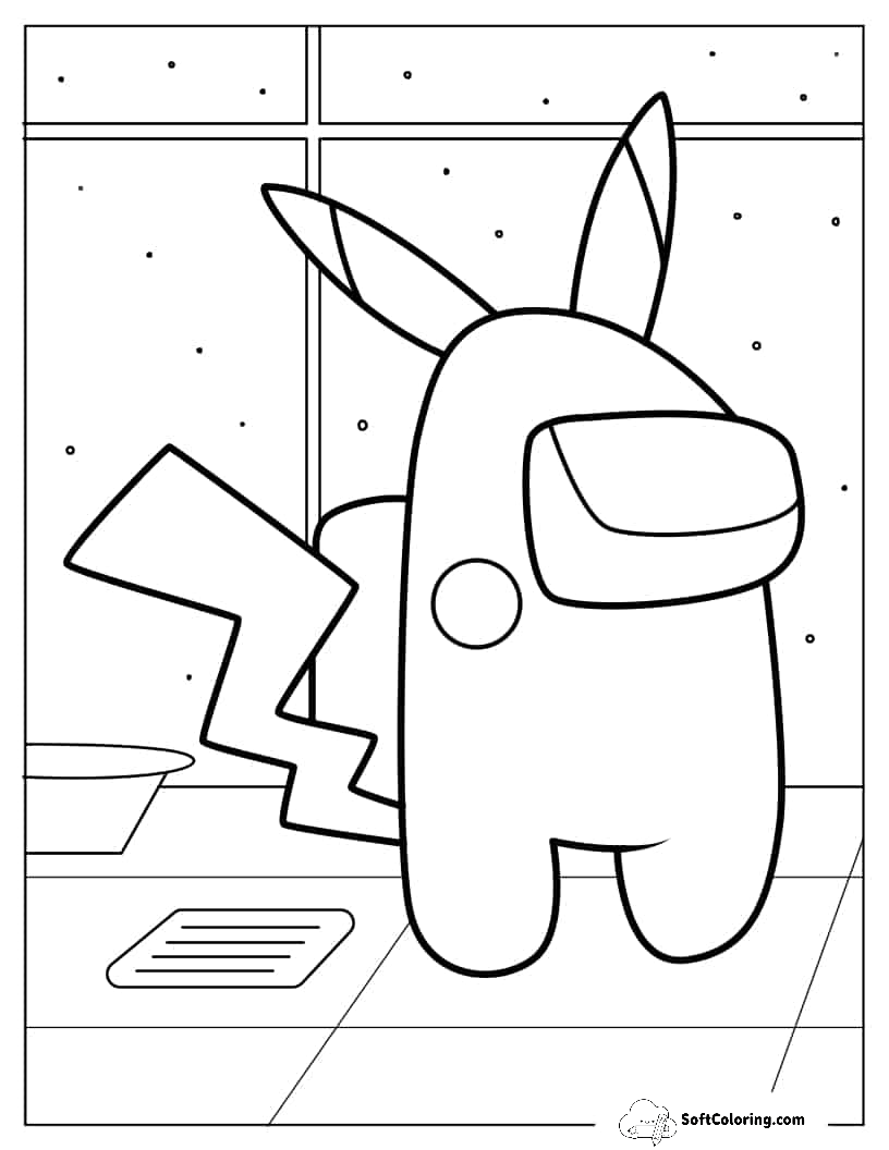 Pikachu Pokemon Among Us