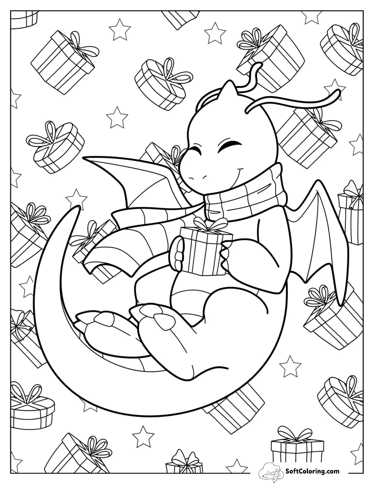 Pokemon Christmas Dragonite Holding A Present