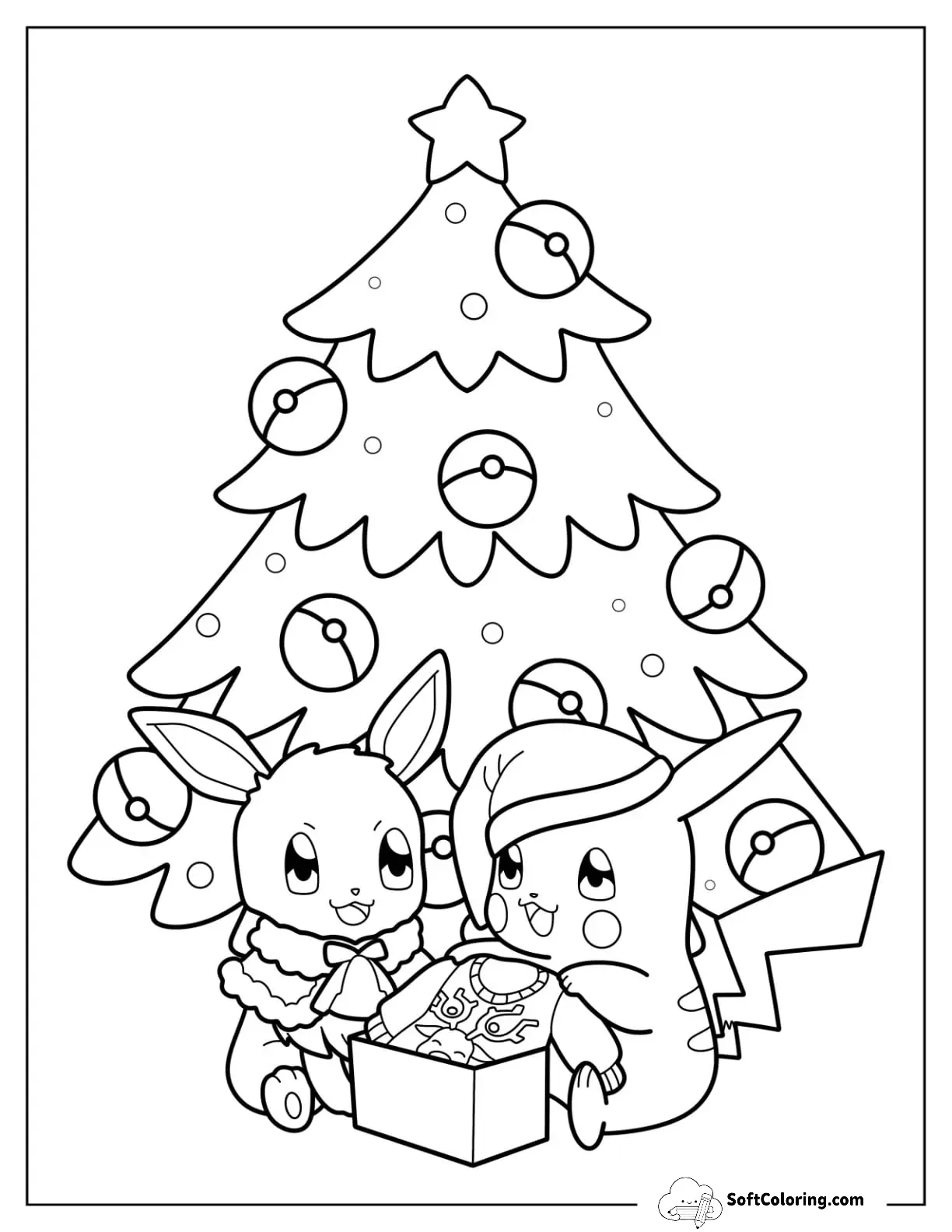 Christmas Eevee And Pikachu Opening Presents