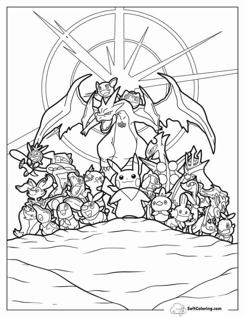 Pokemon Coloring Sheet