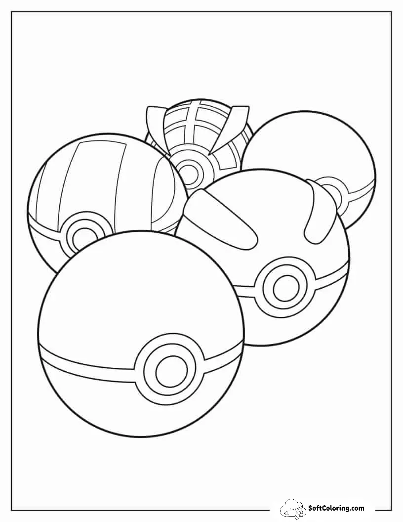 Pokemon Poke Ball Coloring Page