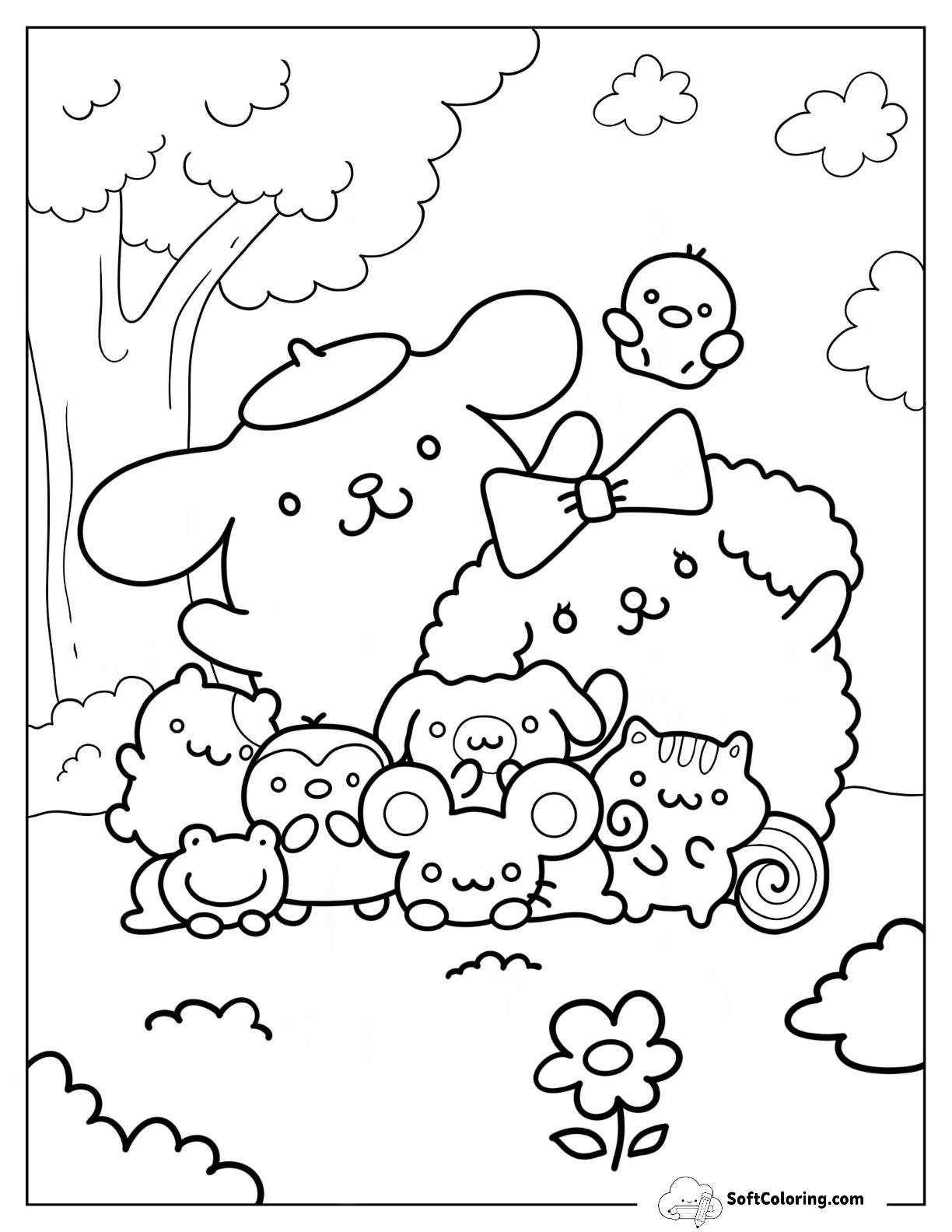 Pompompurin With Macaroon And Friends