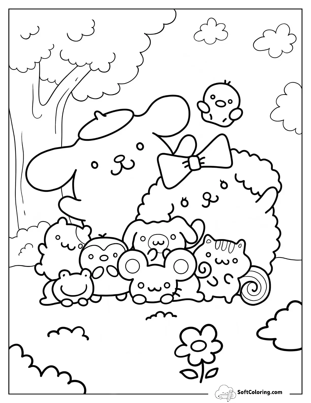 Pompompurin With Macaroon And Friends