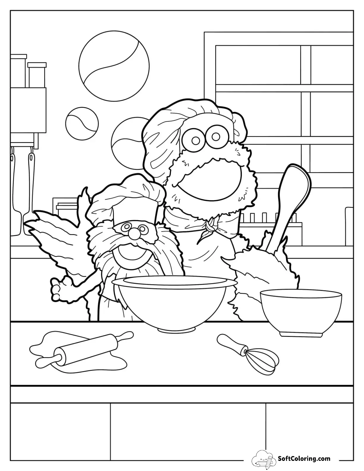 Realistic Cookie Monster Baking With Gonger