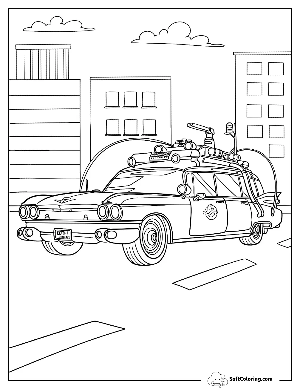 Ghostbusters Of Realistic Ecto 1 In The City