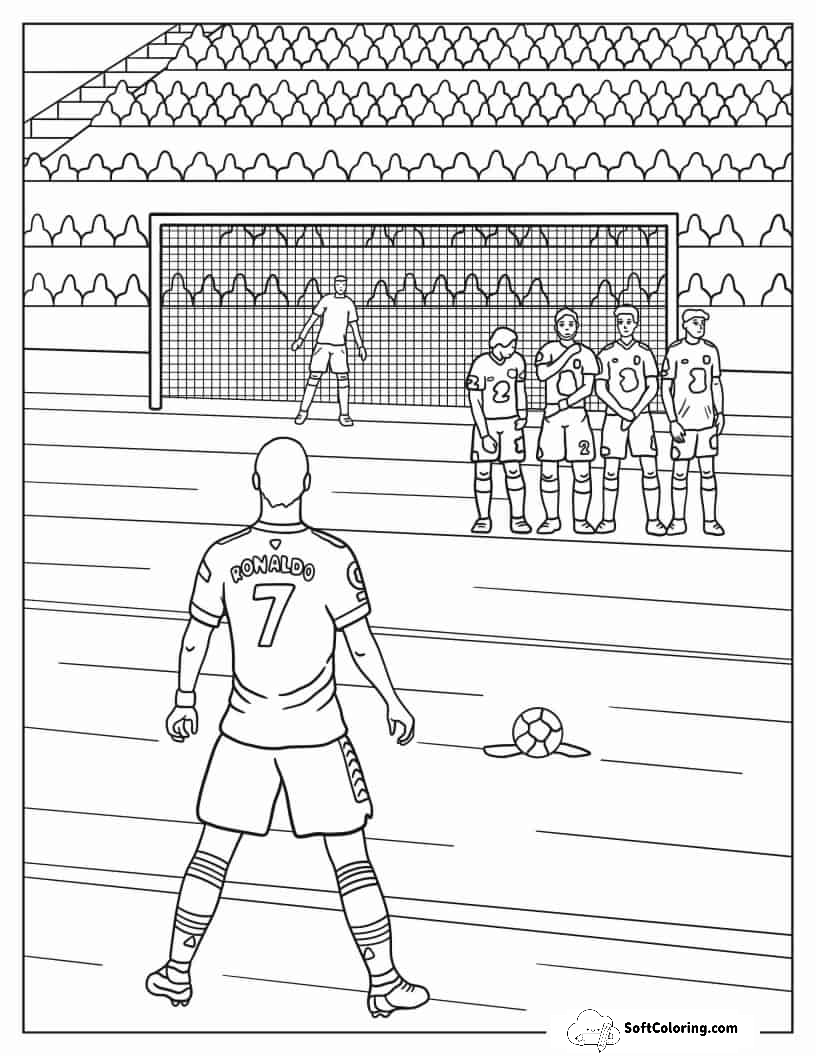 Ronaldo Penalty Shoot Out To Color