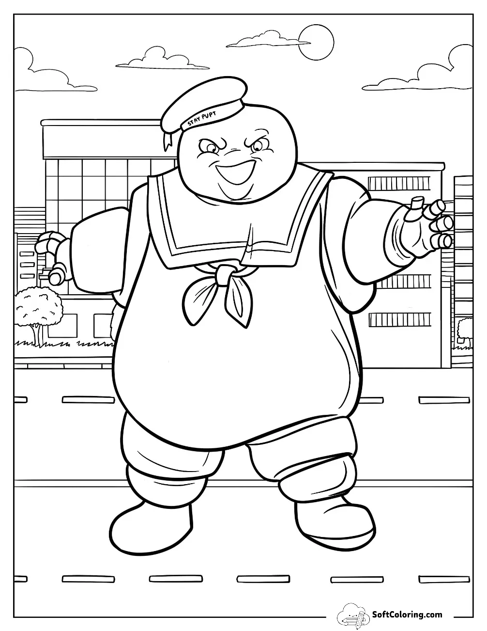 Ghostbusters Of Scary Marshmallow Man In The City