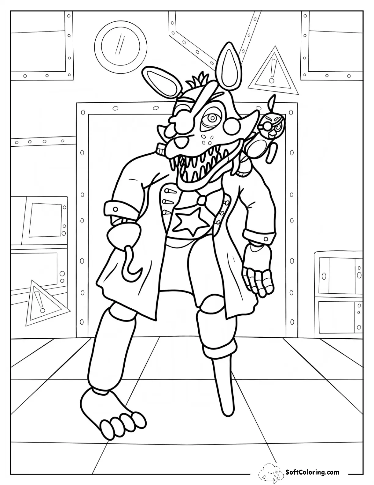 Five Nights At Freddy's Of Scary Rockstar Foxy For Kids