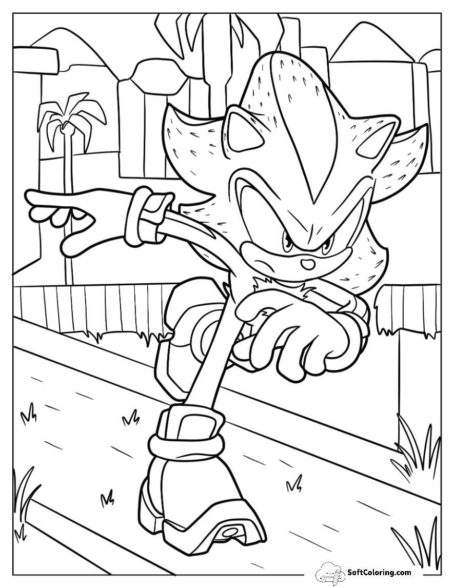 Shadow Coloring Page Running In Angel Island