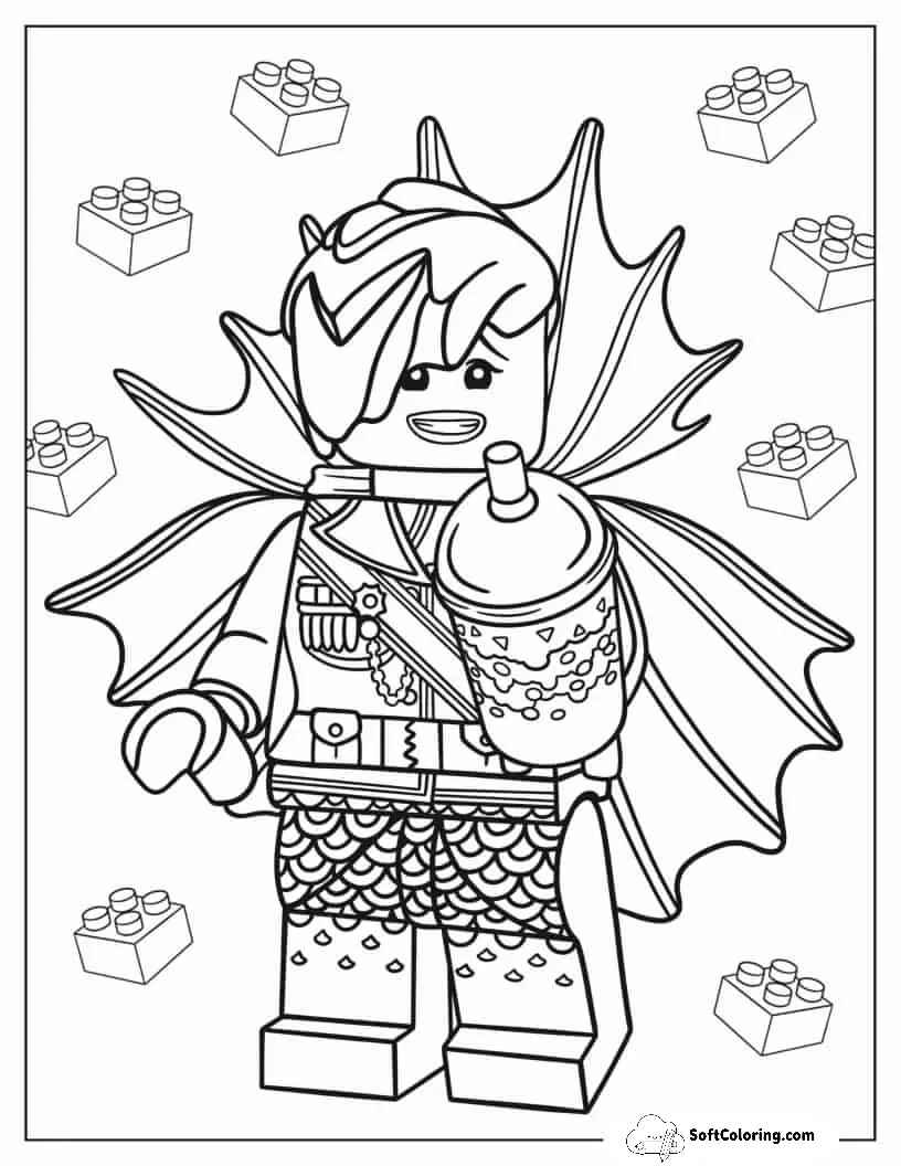 Shark Army General Coloring Page