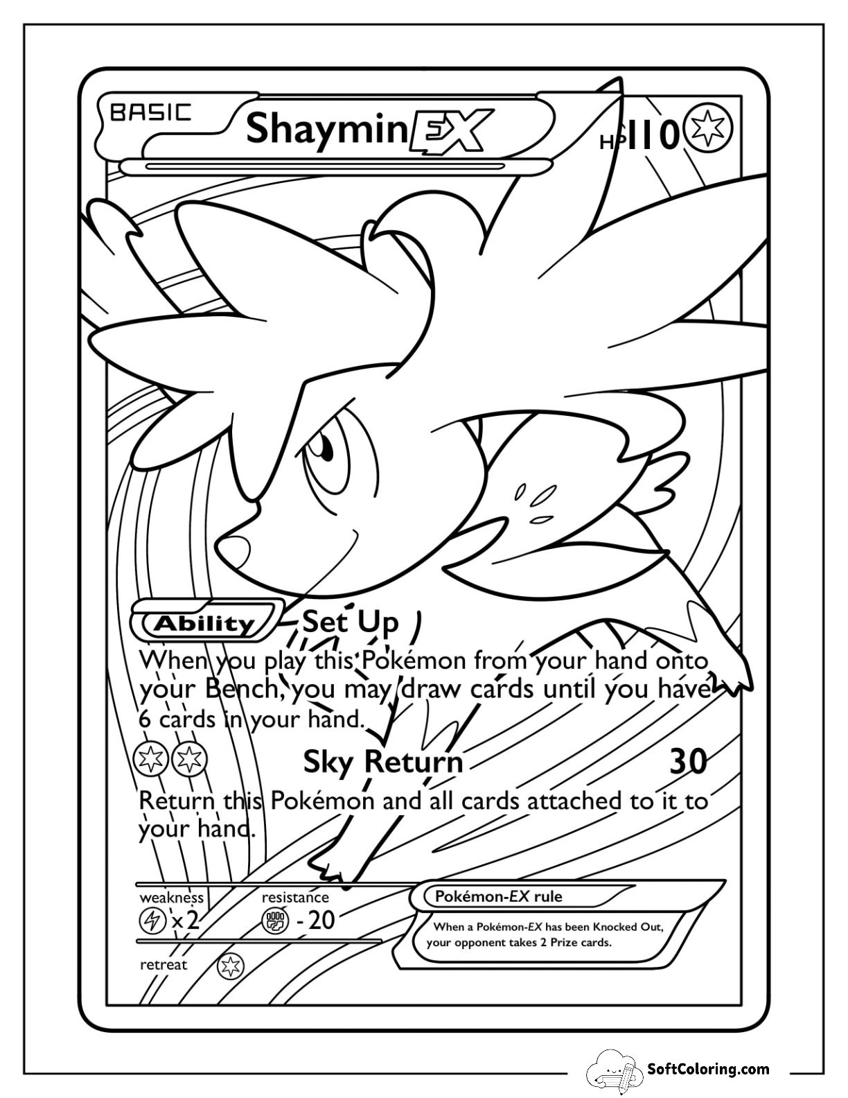 Shaymin Ex Set Up Pokemon Card