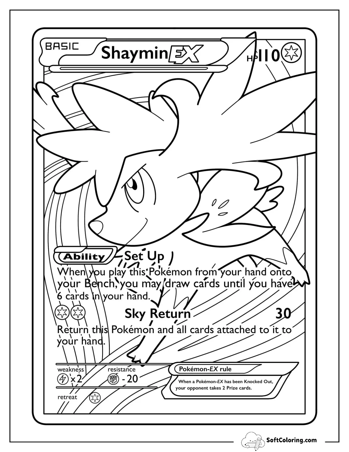 Shaymin Ex Set Up Pokemon Card