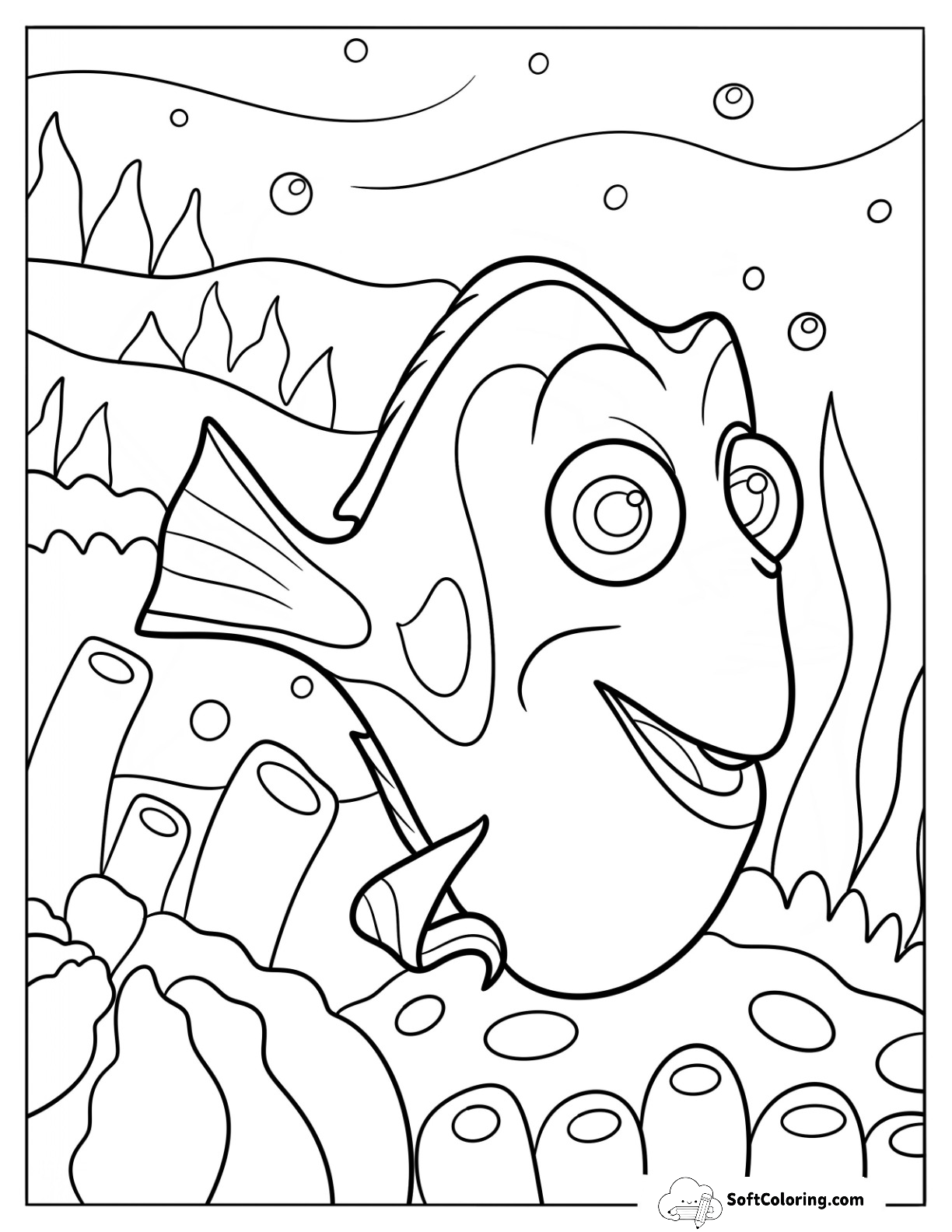 Finding Dory Of Simple Dory Swimming In A Coral Reef