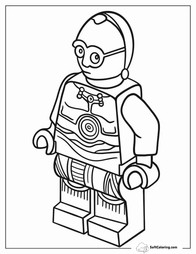Simple Lego C3Po For Kids