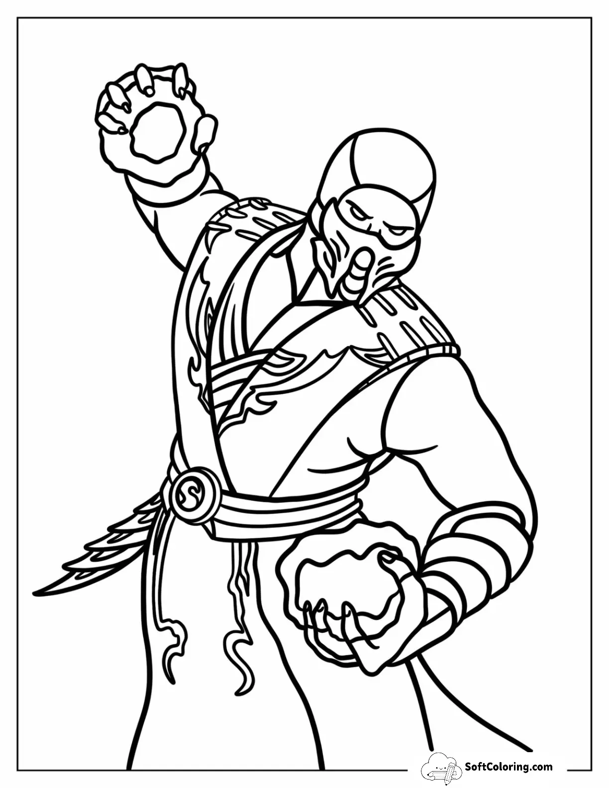 Simple Mortal Kombat Of Scorpion Ushing His Powers