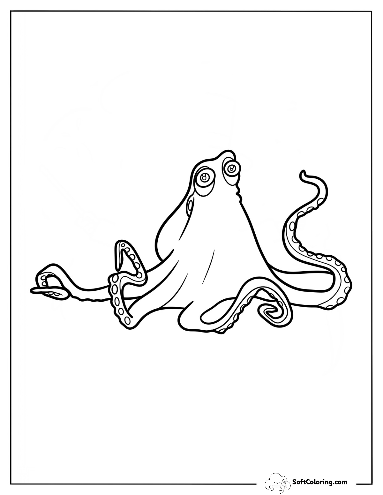 Finding Dory Of Simple Outline Of Hank
