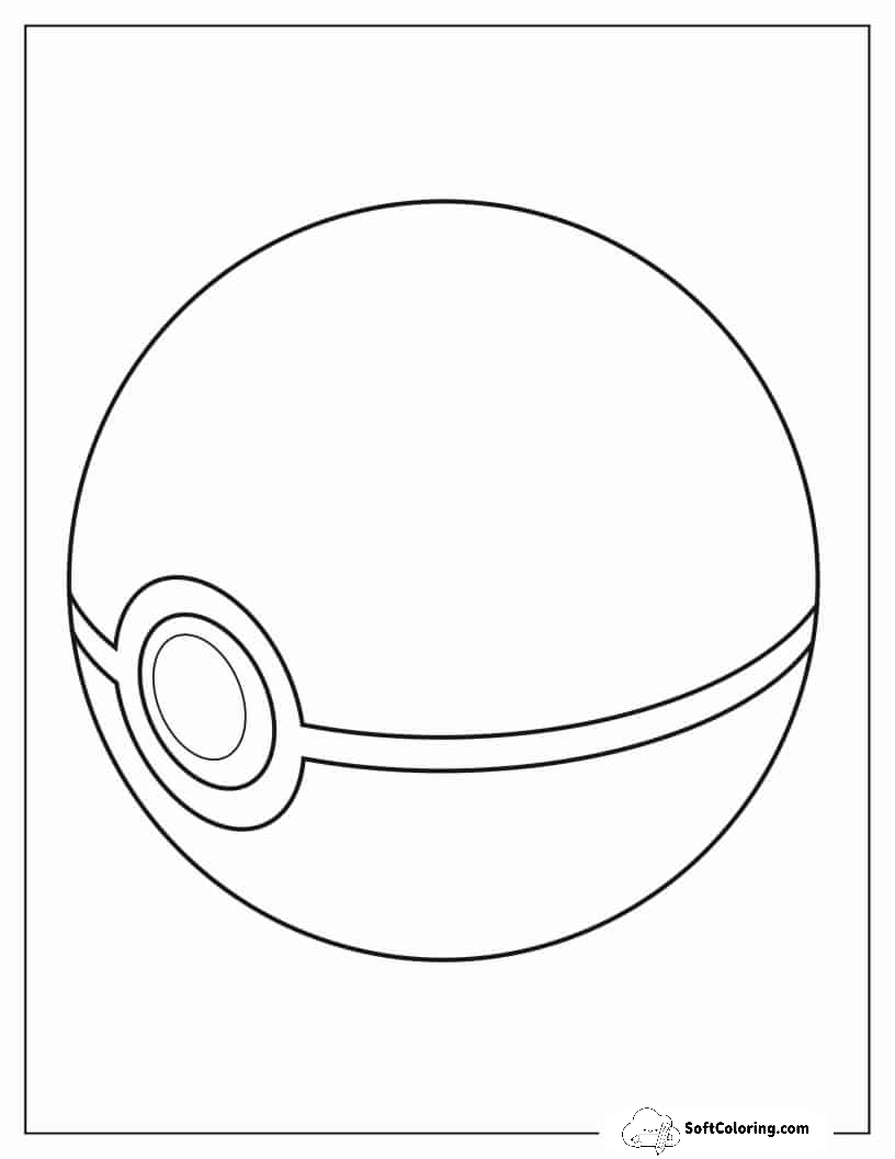 Simple To Color Pokemon Ball