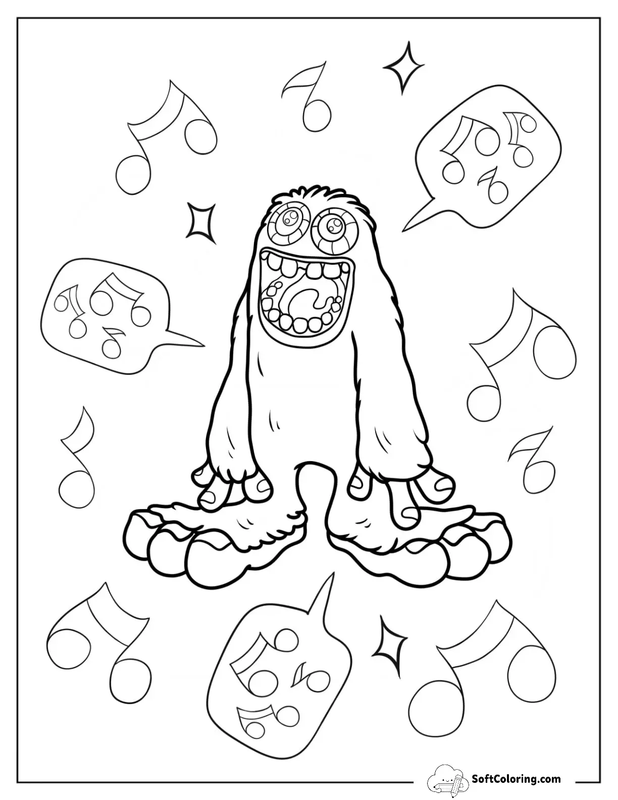 My Singing Monsters Coloring Page Of Singing Mammott