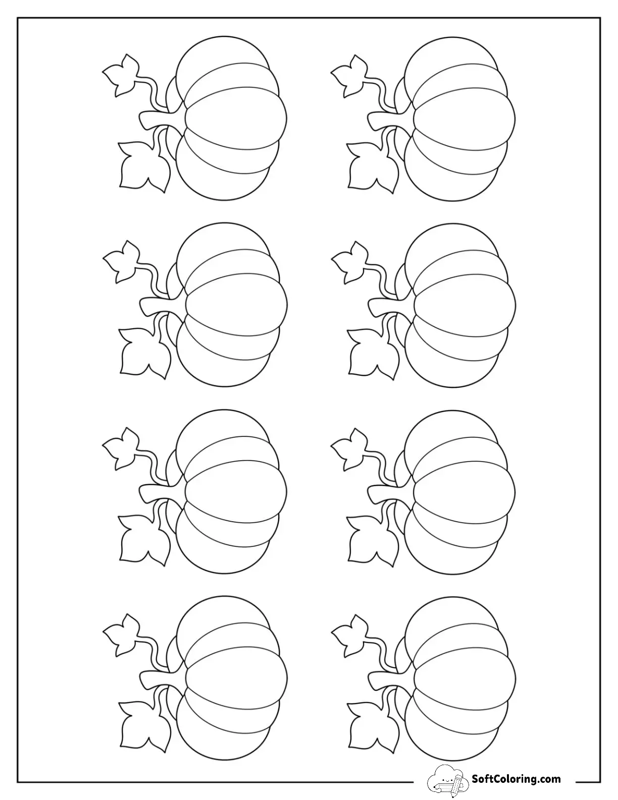 Small Autumn Pumpkin Template