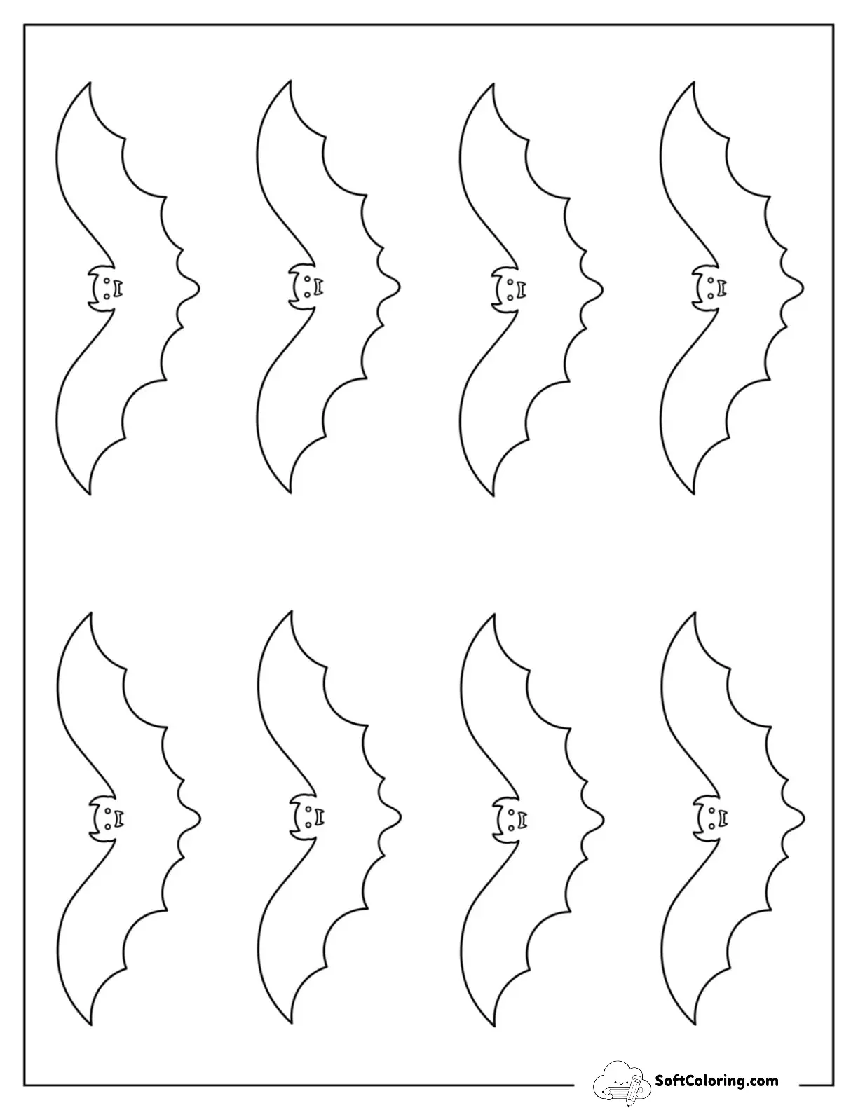 Small Basic Bat Template For Kids