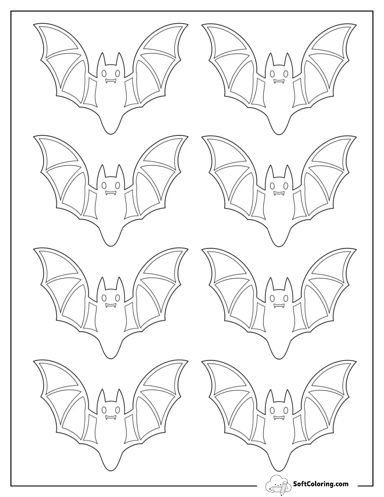 Small Detailed Bat Template