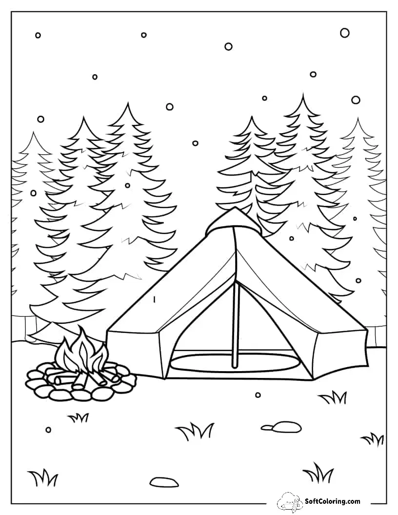 Small Glamping Tent In Forest