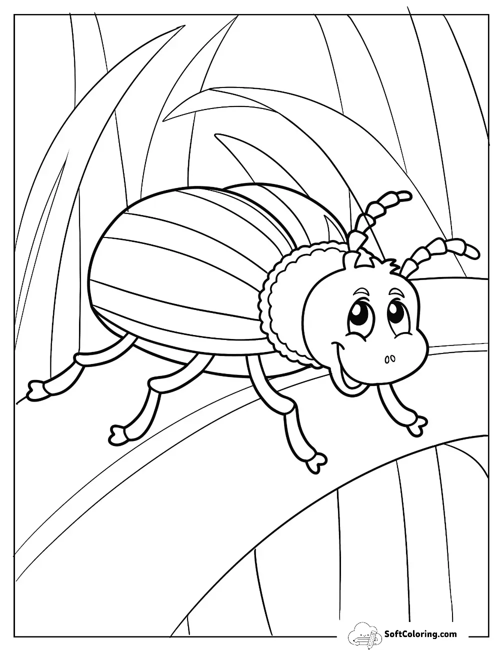 Free Printable Beetle Coloring Pages for Kids | SoftColoring