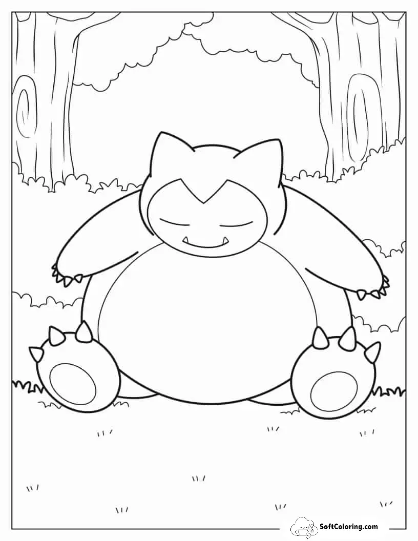 Snorlax Pokemon To Color In