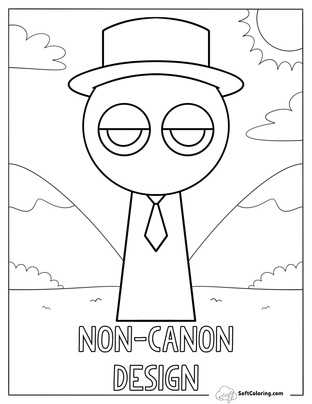 Sprunki Coloring Page Of Non Canon Design