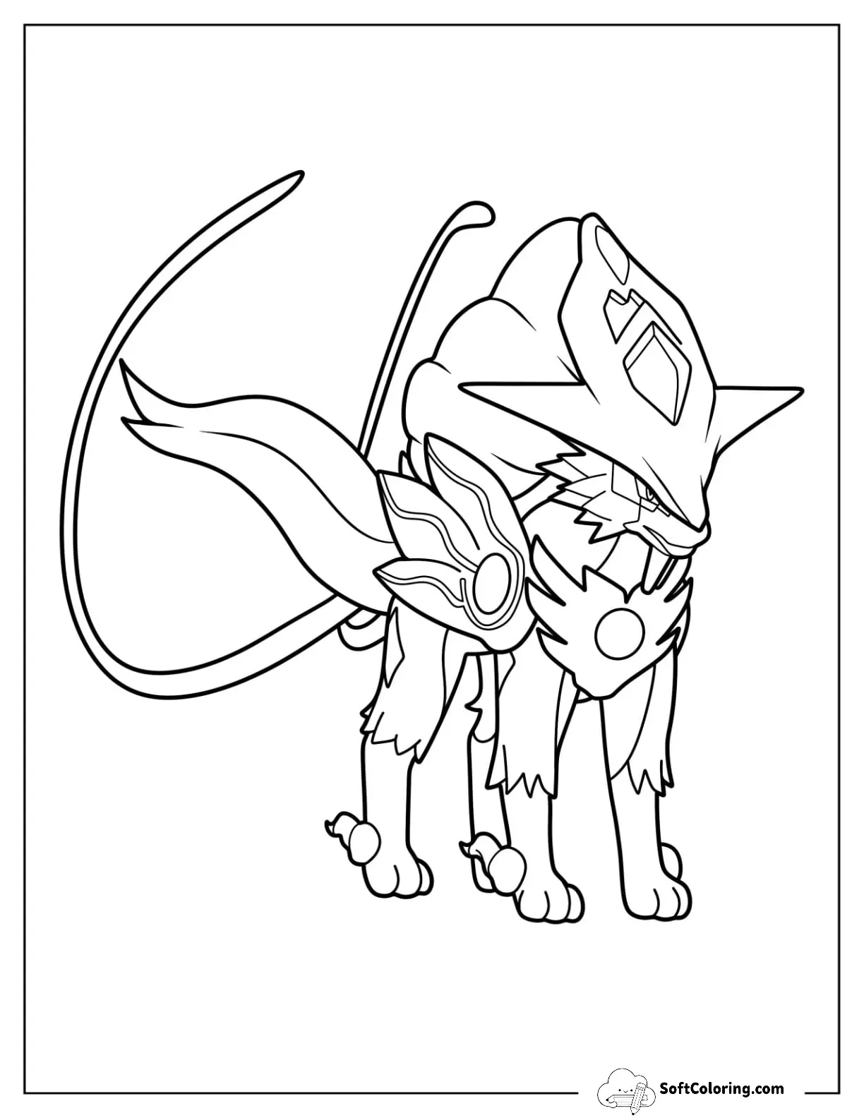 Suicune Legendary Pokemon Coloring Page