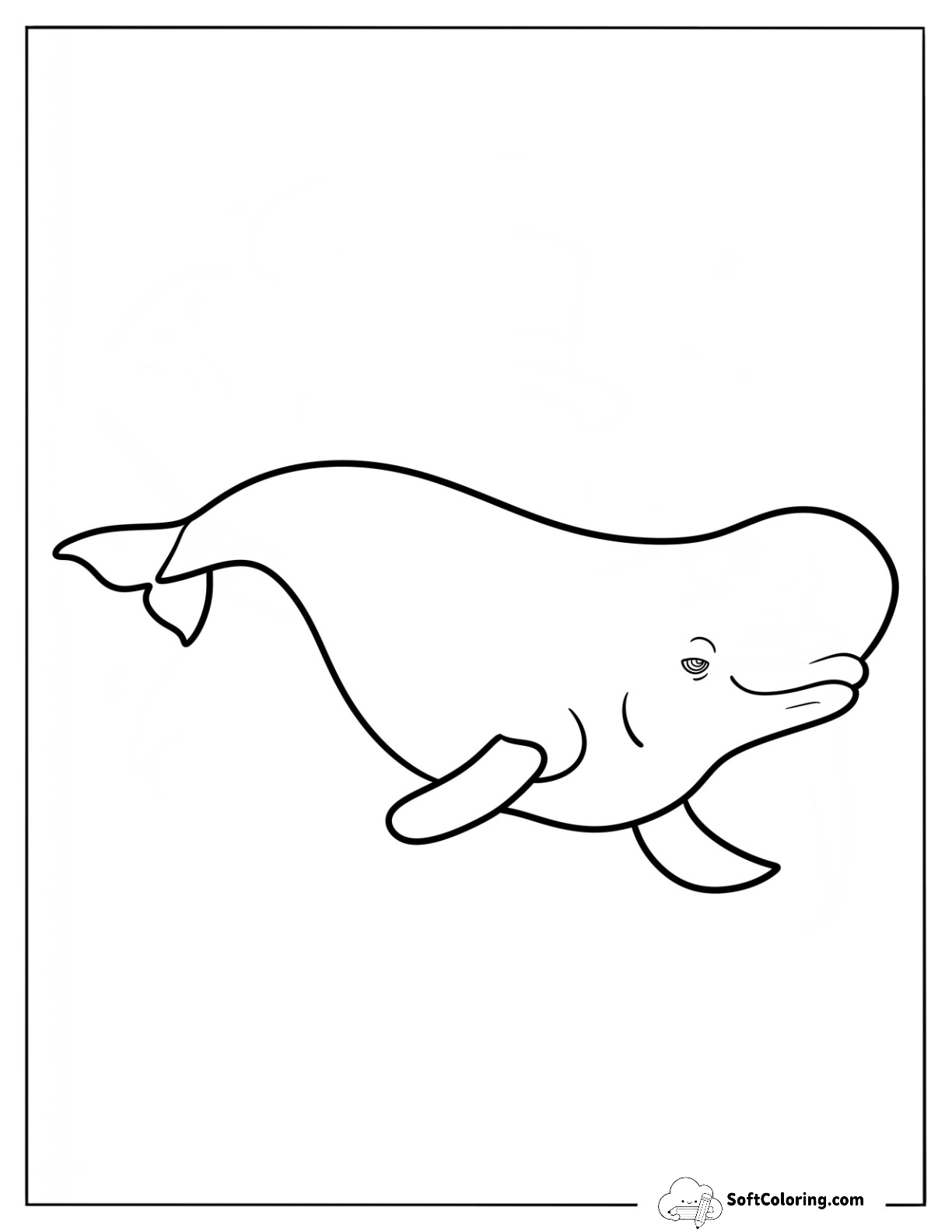 Swimming Bailey Beluga Whale