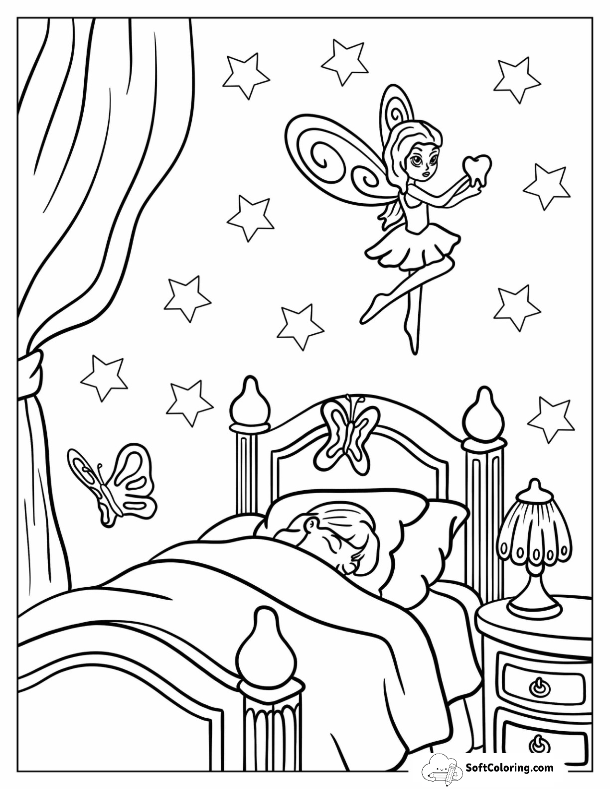 Tooth Fairy Collecting A Sleeping Girl S Tooth