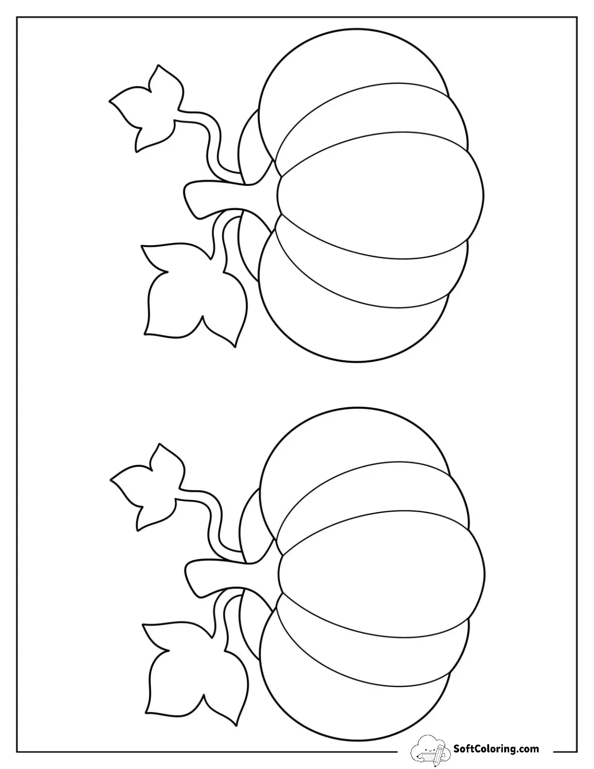 Two Half Page Autumn Pumpkin Template