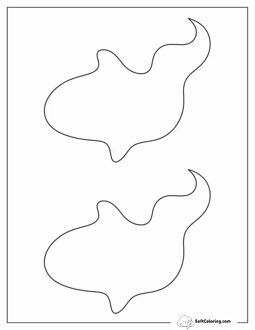 Two Half-Page Floating Ghost Template