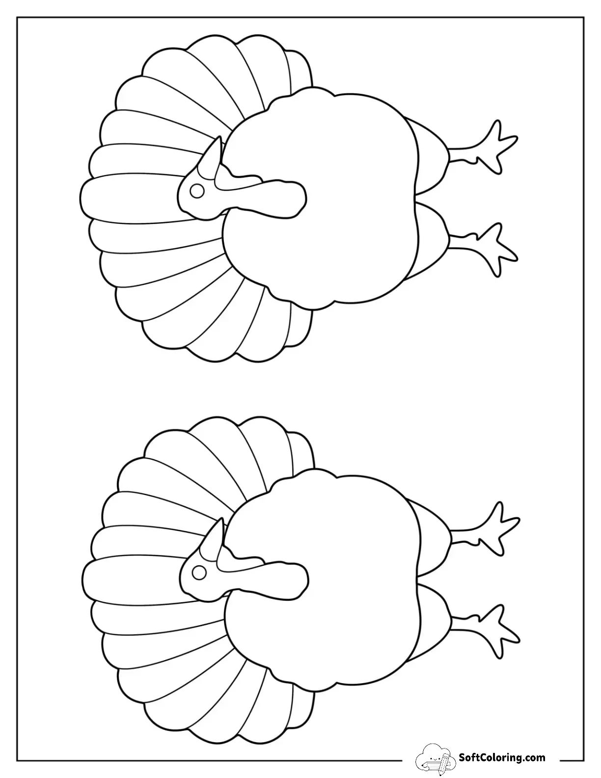 Two Half Page Realistic Turkey Template
