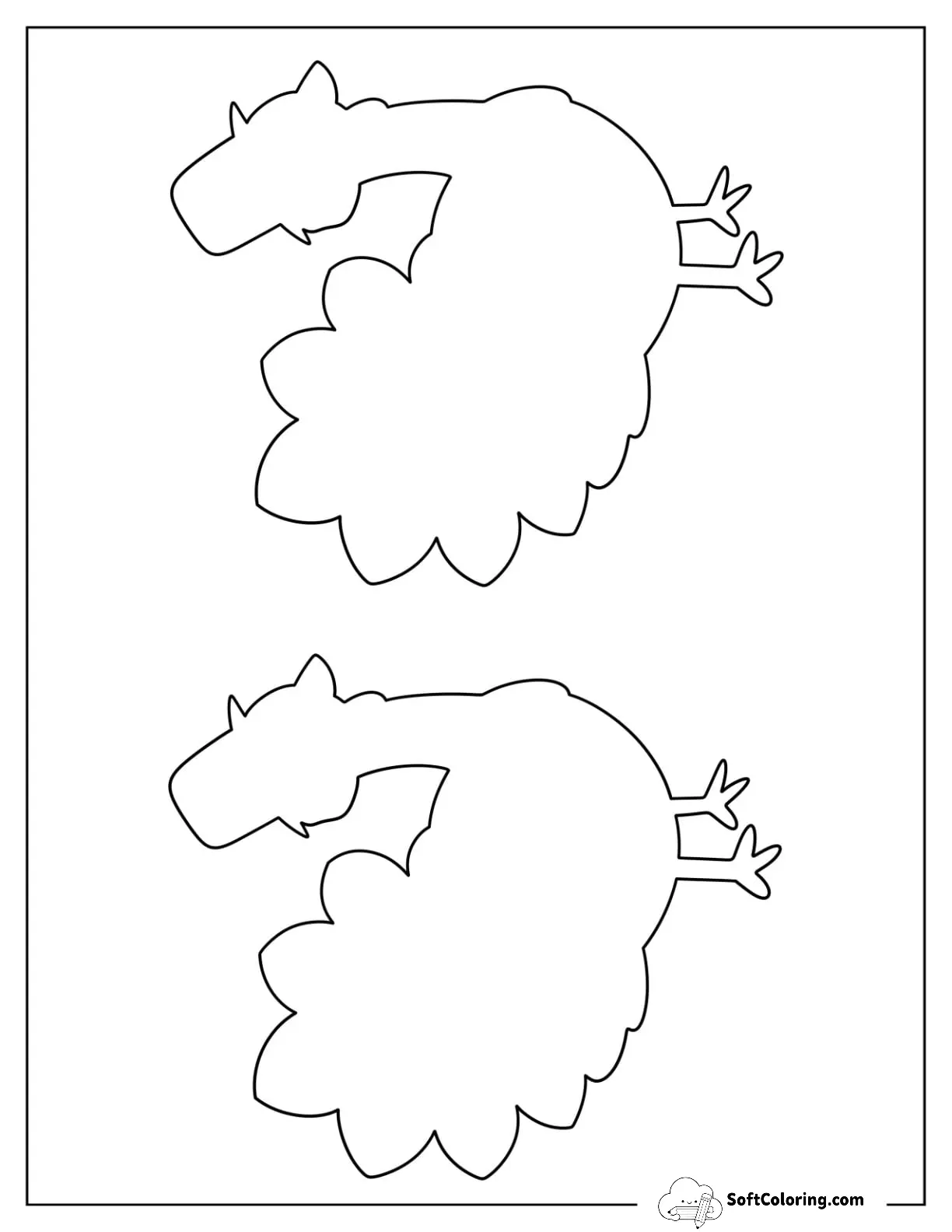 Two Half Page Thanksgiving Turkey Template