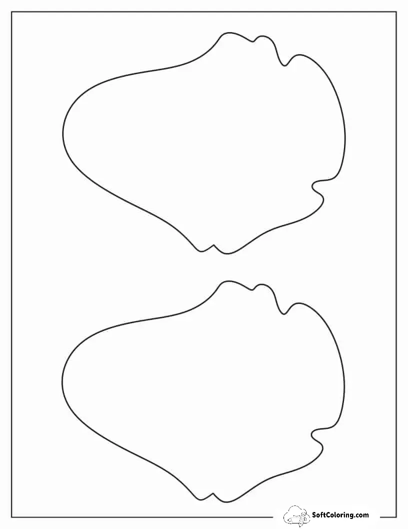 Two Half-Page Traditional Ghost Template For Kids
