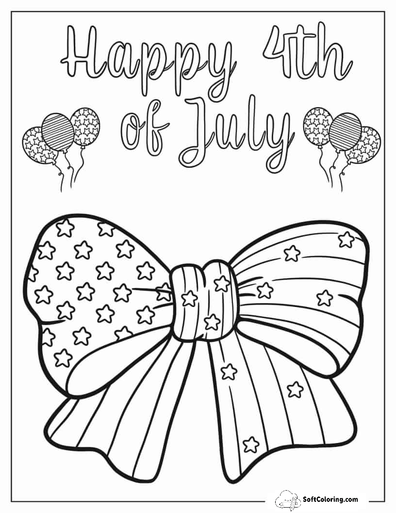 Usa Themed Bow Tie During 4Th July