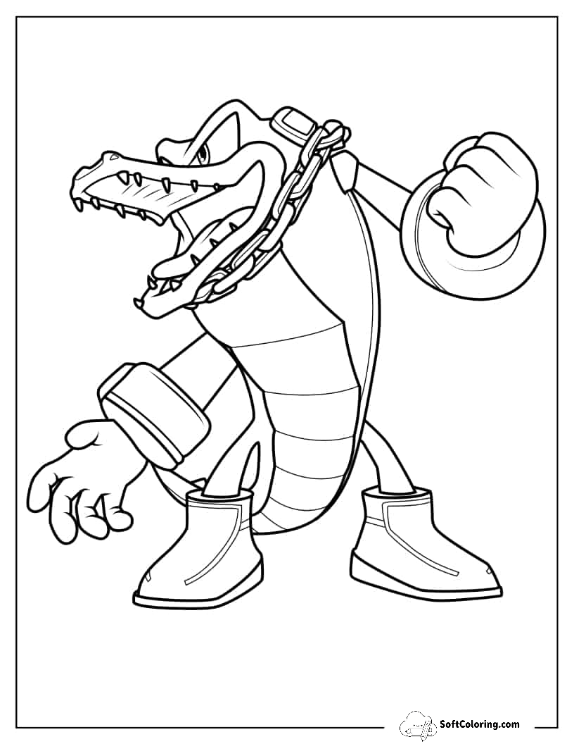 Vector The Crocodile Coloring Page