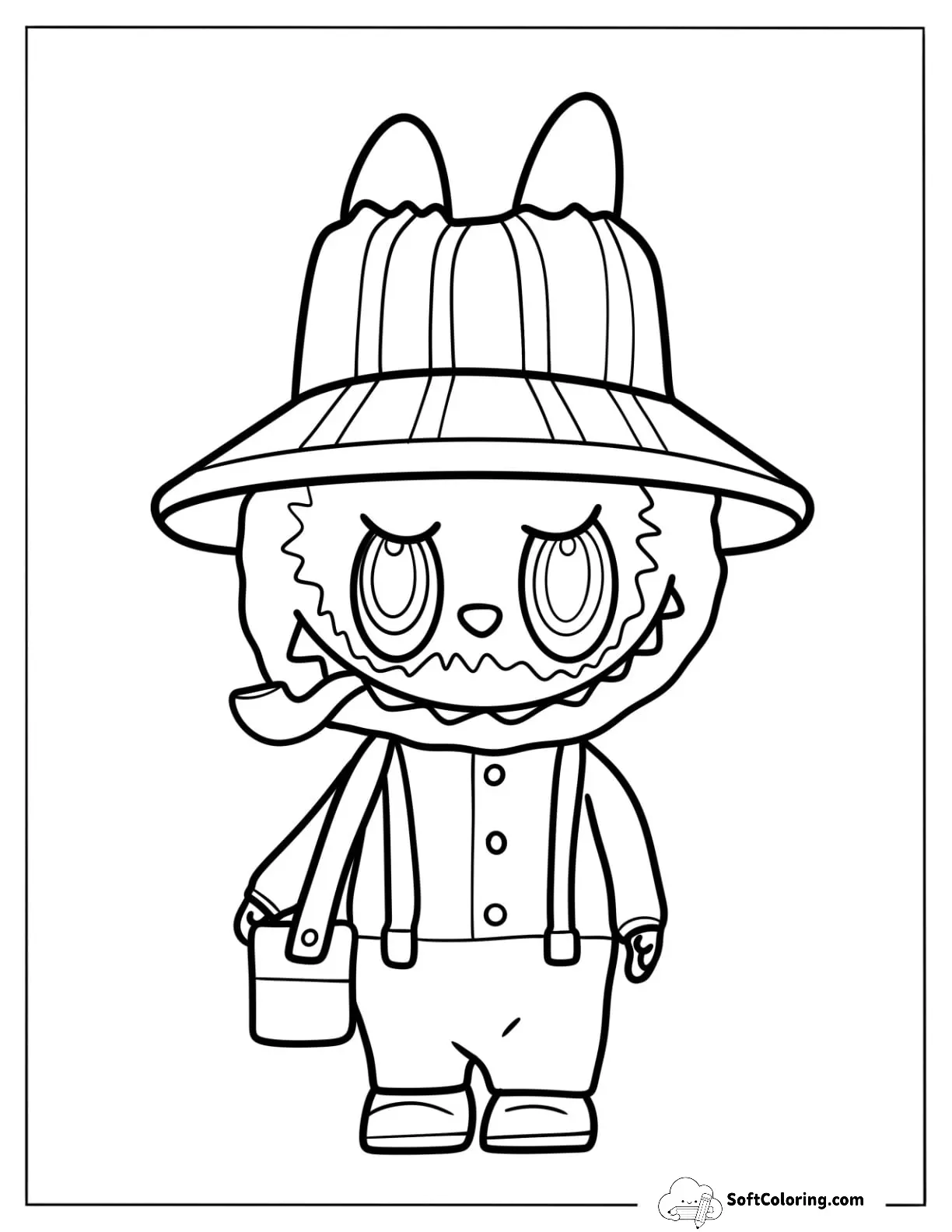 Vincent Van Gogh Labubu Coloring Page