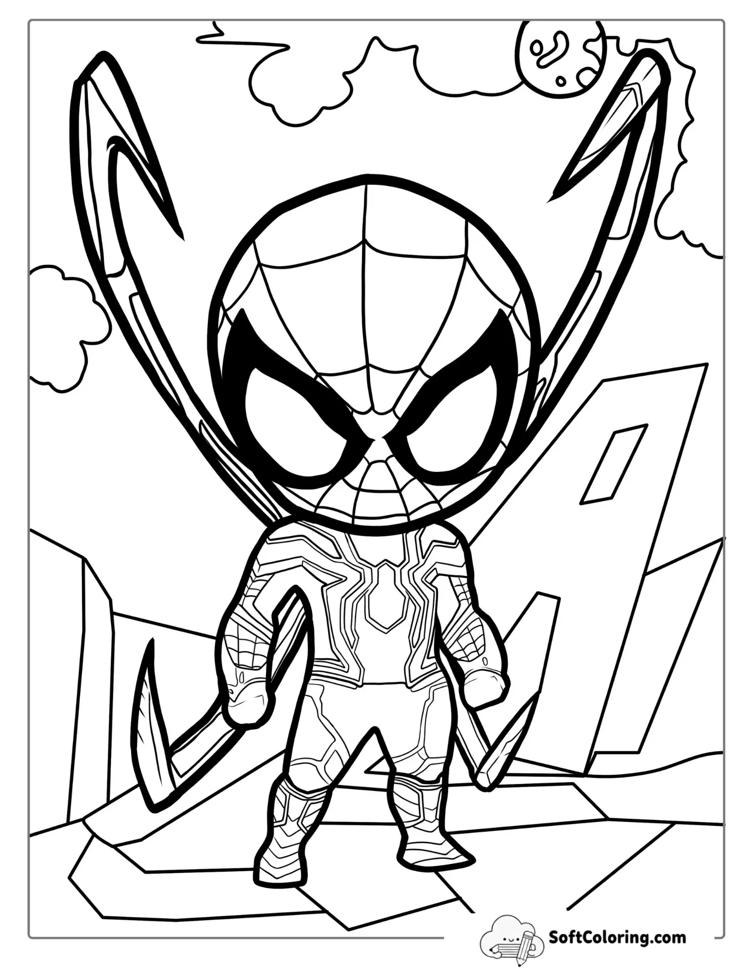 Baby Spider-Man With Iron Spider Armor