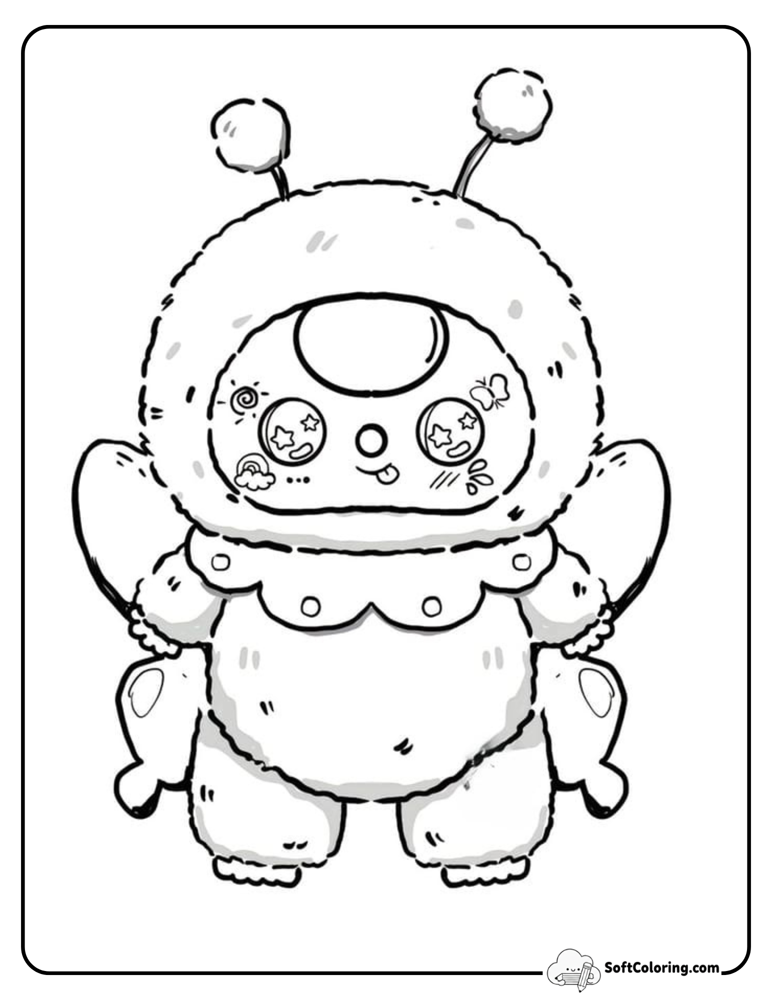 Baby Three Galaxy Alien Creature Coloring