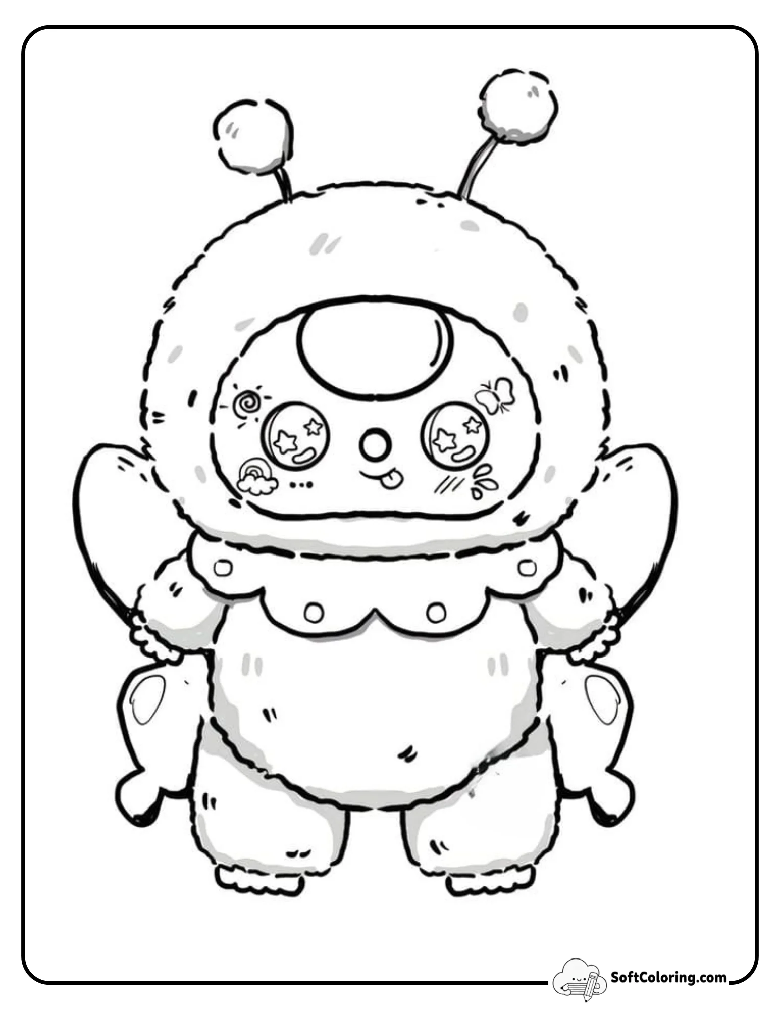 Baby Three Galaxy Alien Creature Coloring
