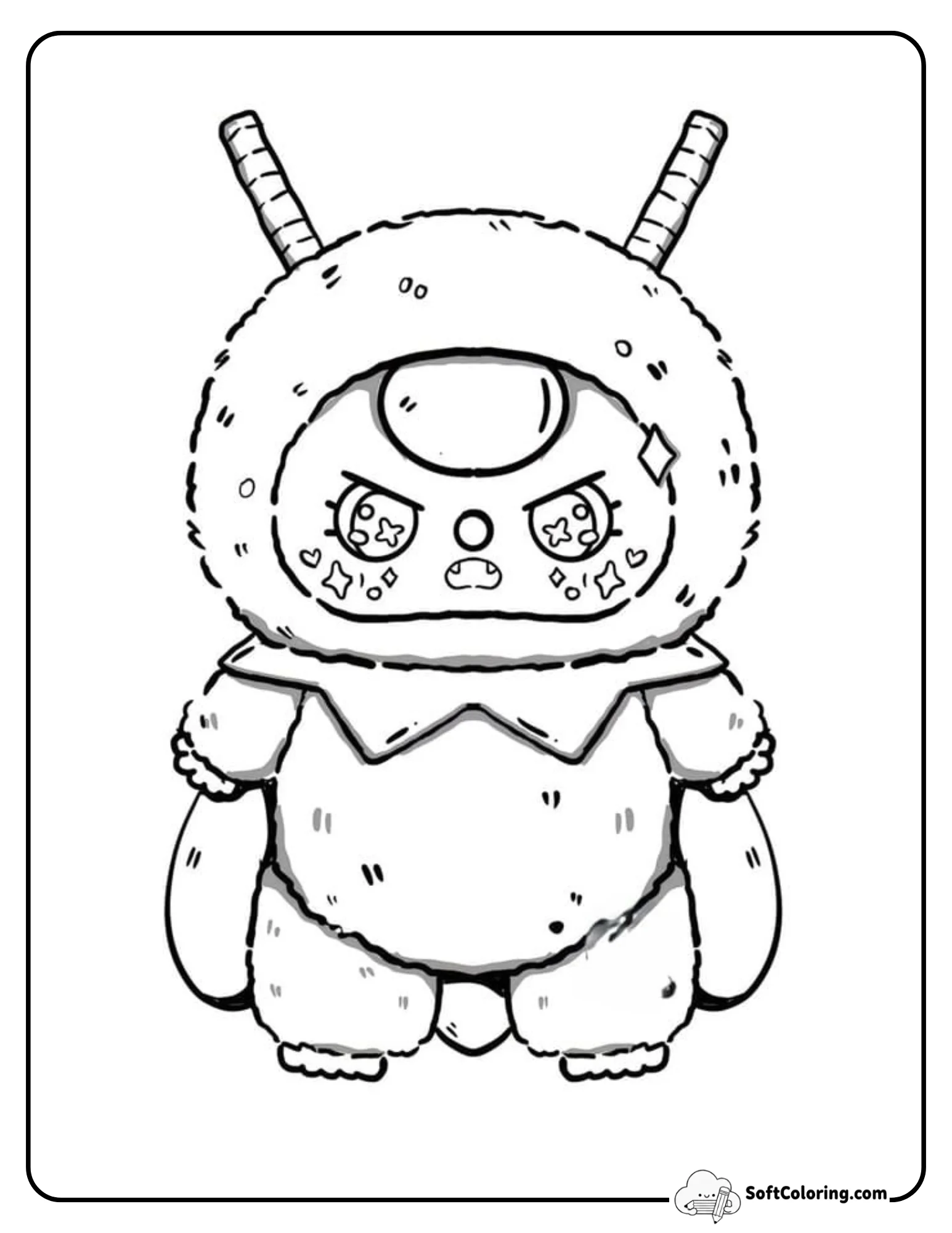 Hardworking Baby Three Ant Coloring Page