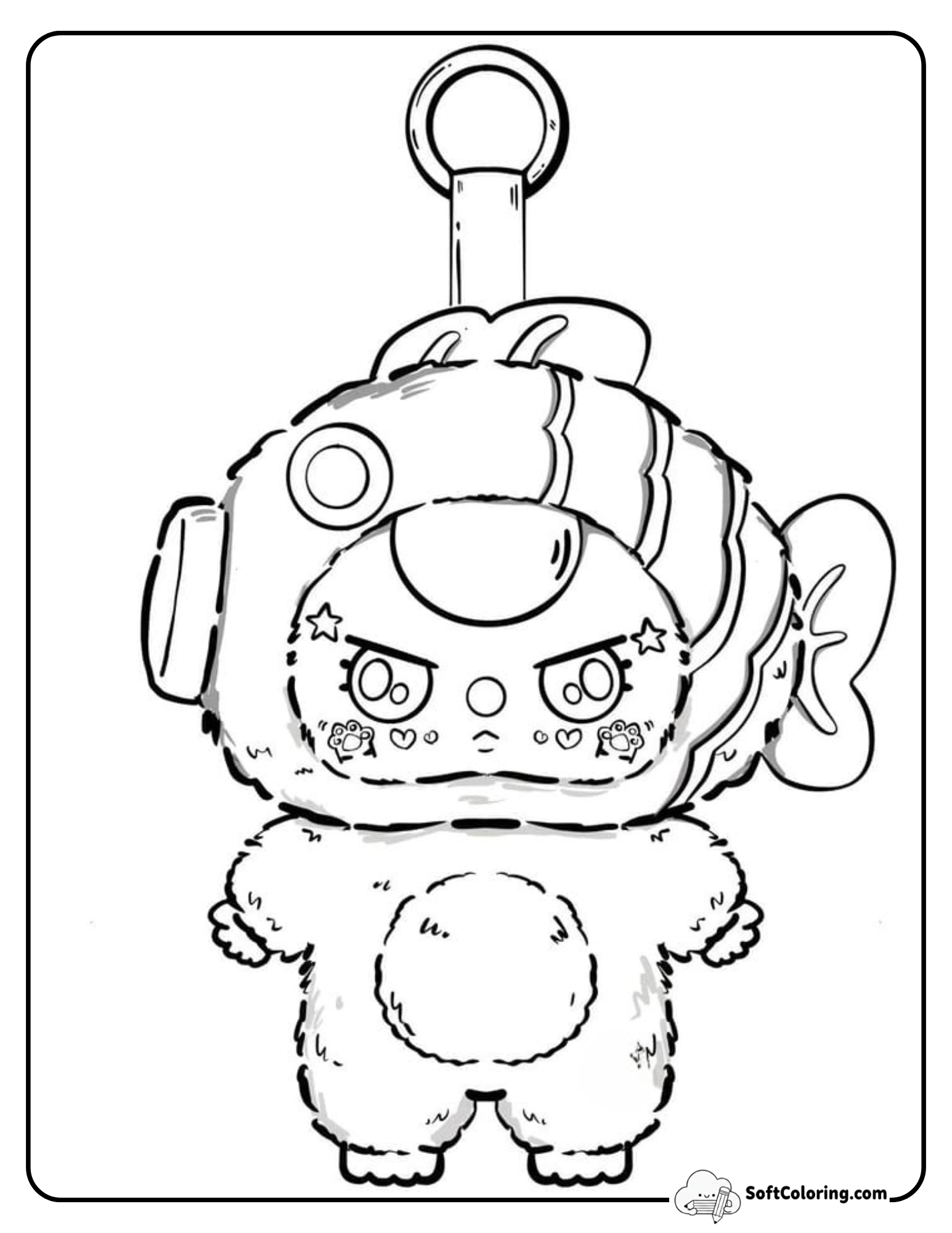 Baby Three Space Astronaut Coloring Page