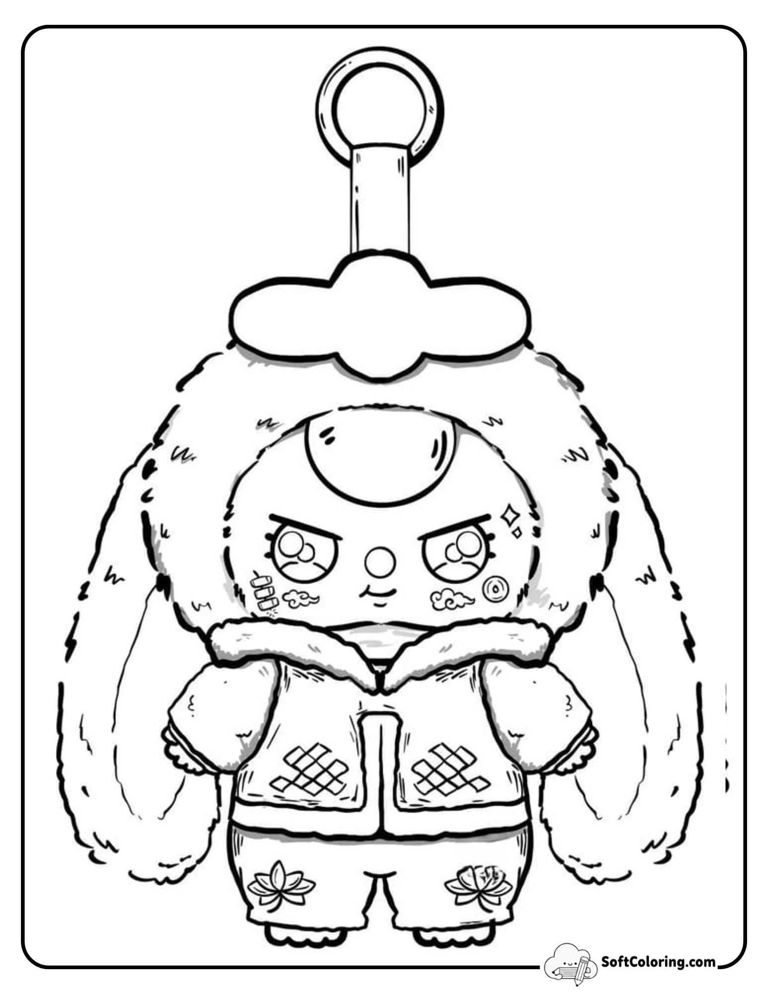 Fluffy Baby Three Wool Sheep Coloring Sheet