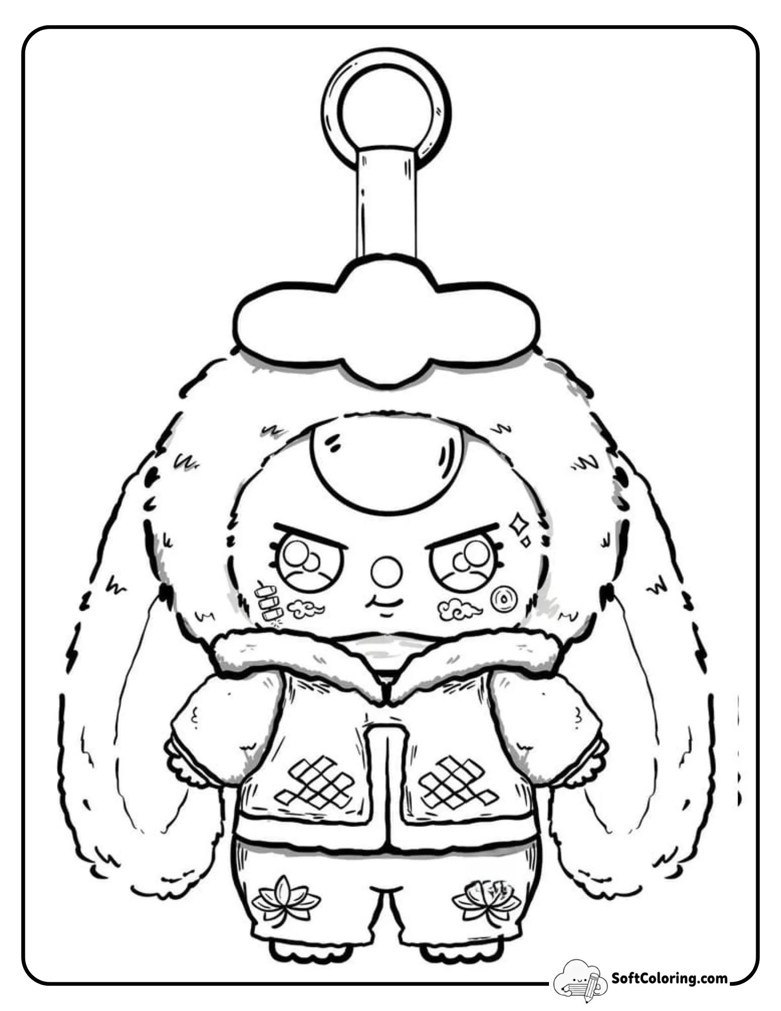 Fluffy Baby Three Wool Sheep Coloring Sheet
