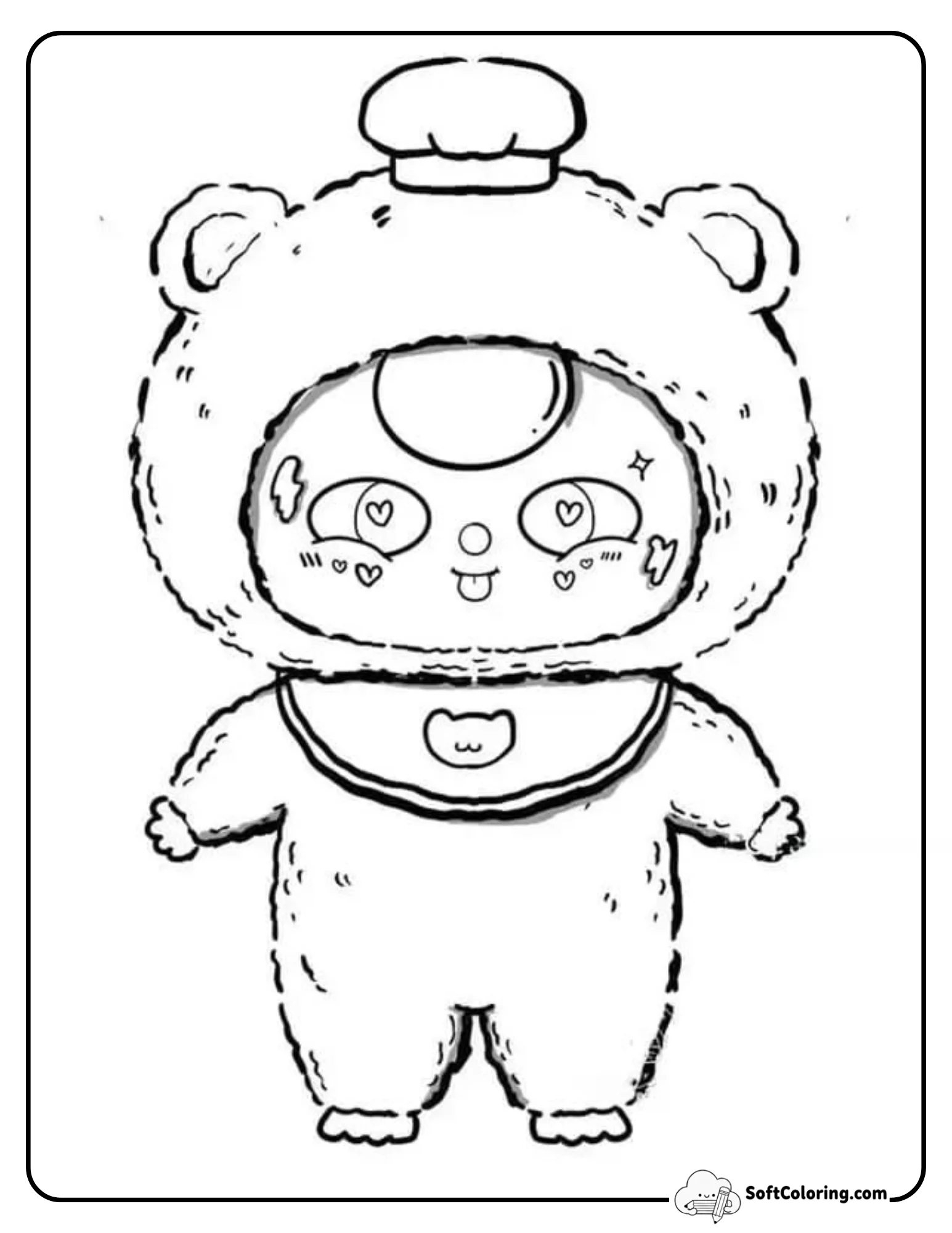 Sweet Baby Three Kitten Cat Coloring Page