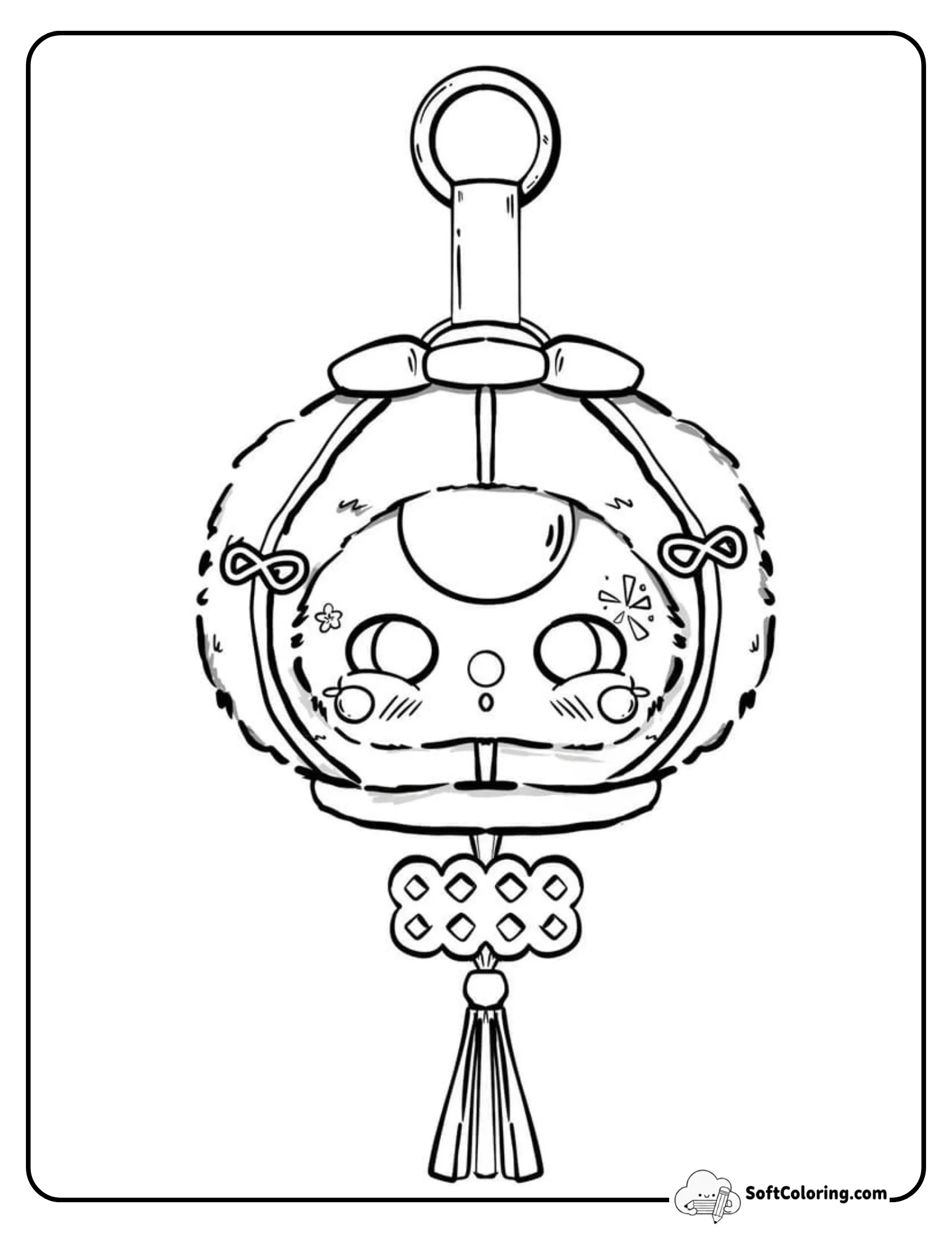 Baby Three Chinese Lantern Festival Coloring