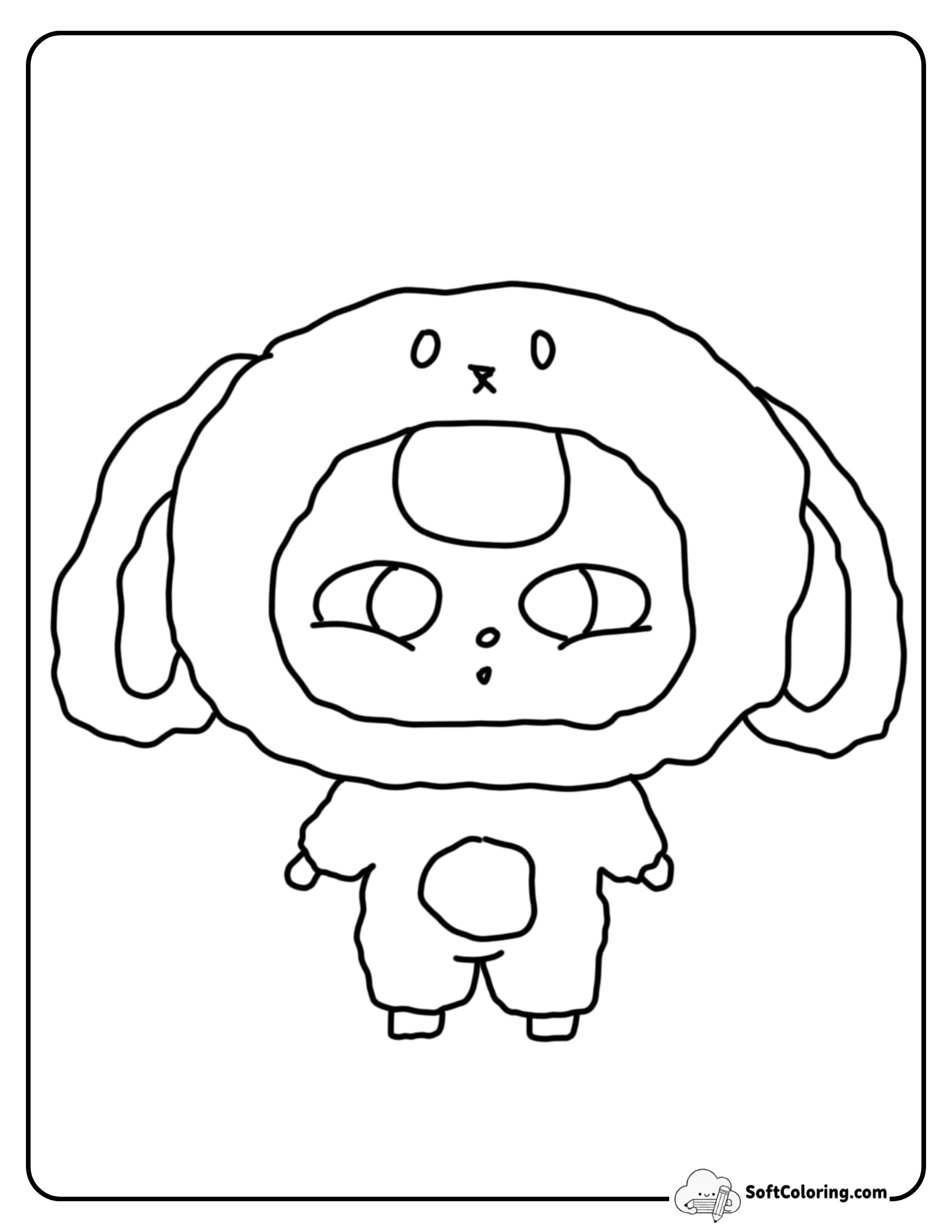 Adorable Baby Three Puppy Dog Coloring Sheet